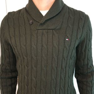 Tommy Hilfiger Shawl Collar Cable-Knit Sweater